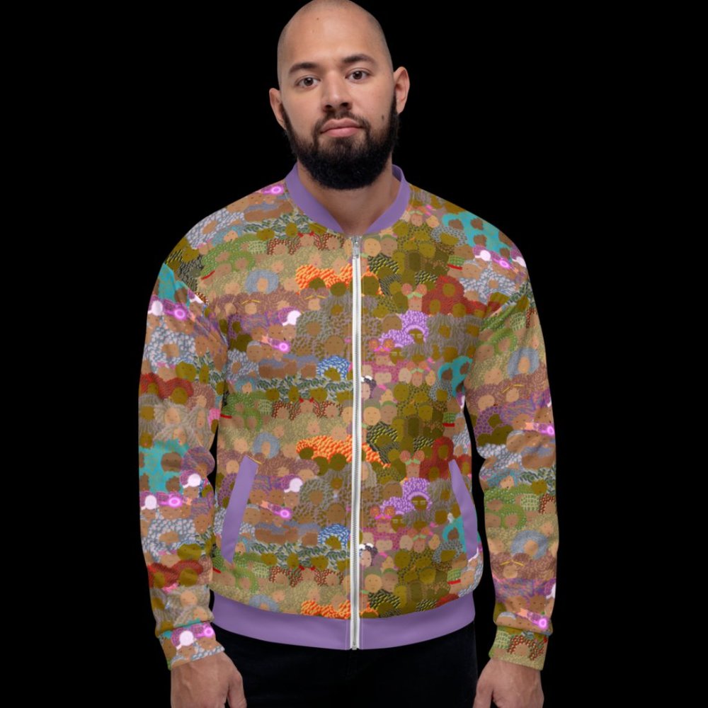 Afrotagious Da Bomber Jacket - African Violet - Picture 2 of 5
